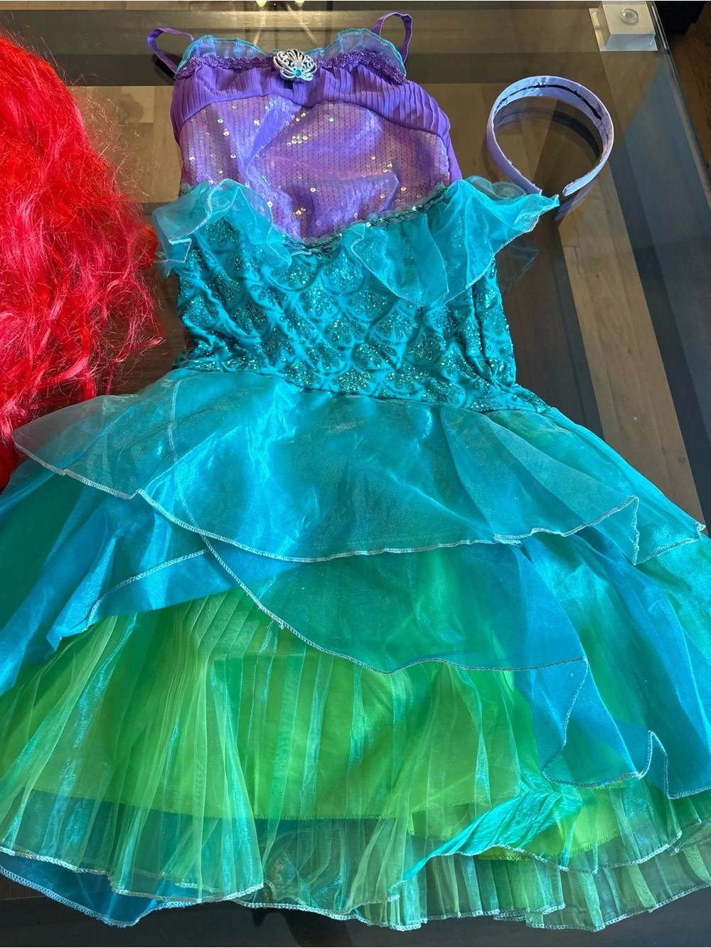 Purple & Teal Mermaid Dress-Up Costume for Kids size 5/6